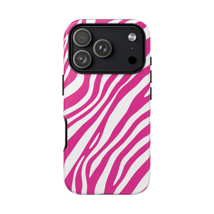 Modern Hot Pink Zebra Print Phone Case