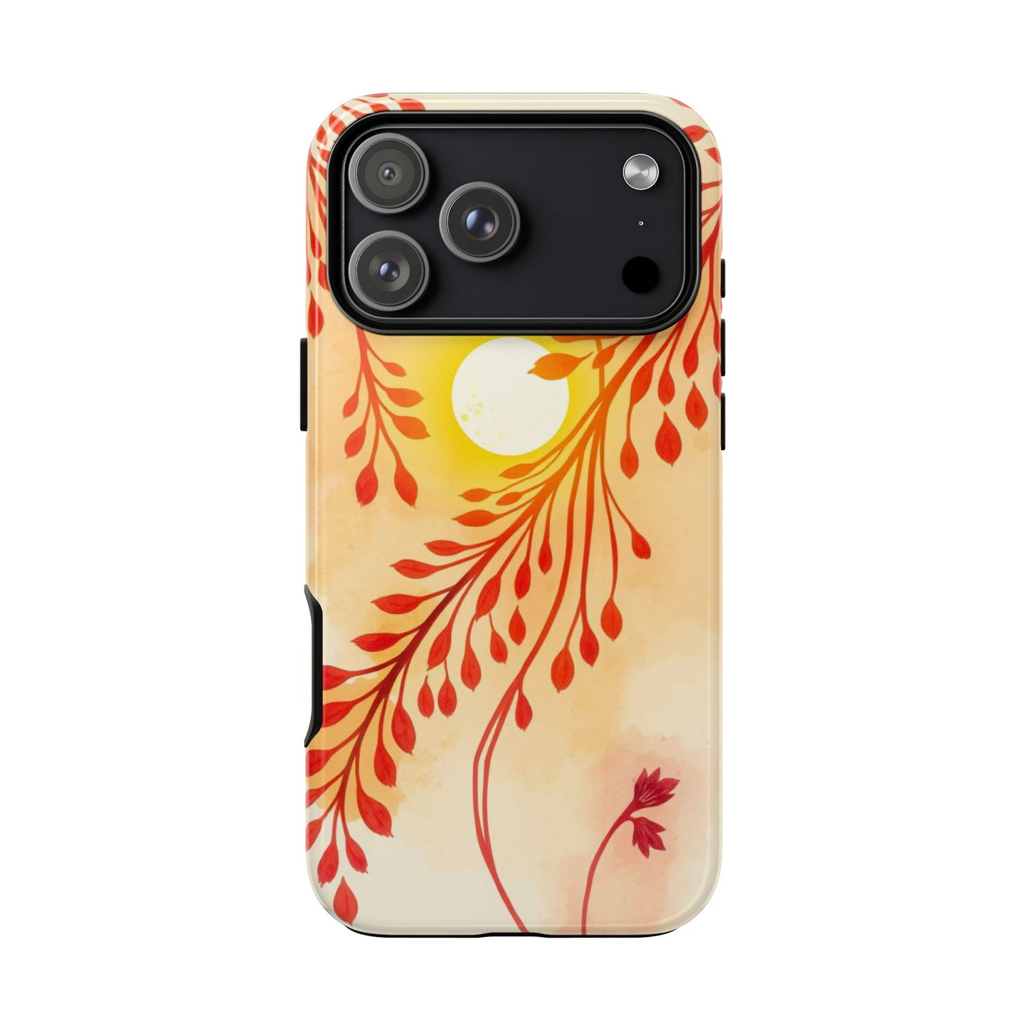 iPhone 17 Pro Max / Glossy Phone Case - Boho Chic Watercolour Sunset Design Phone Case