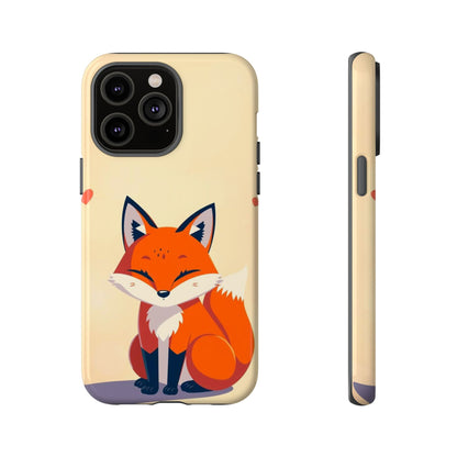 iPhone 14 Pro Max / Glossy Phone Case - Cute Fox Design Phone Case