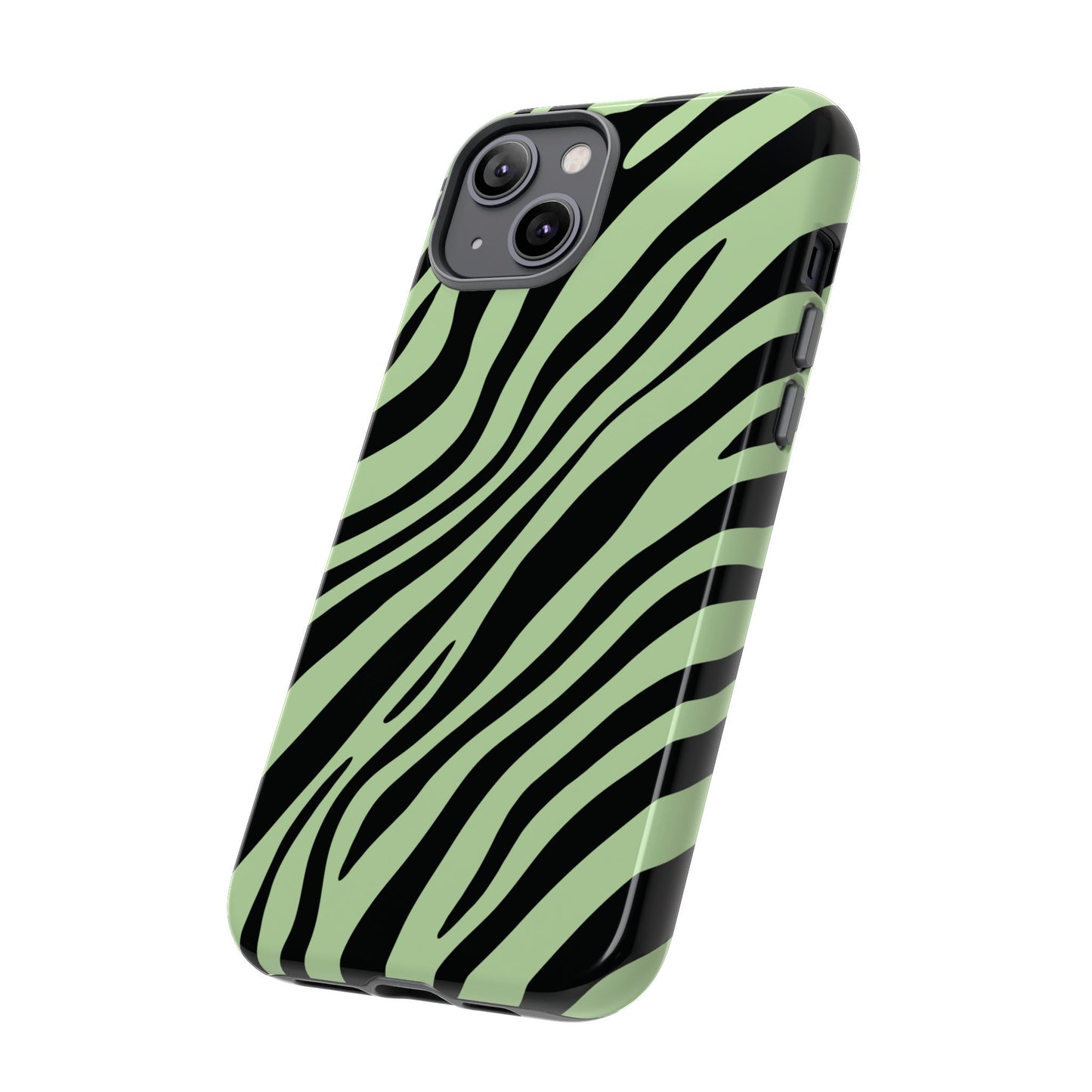 Modern Mint Zebra Print Phone Case