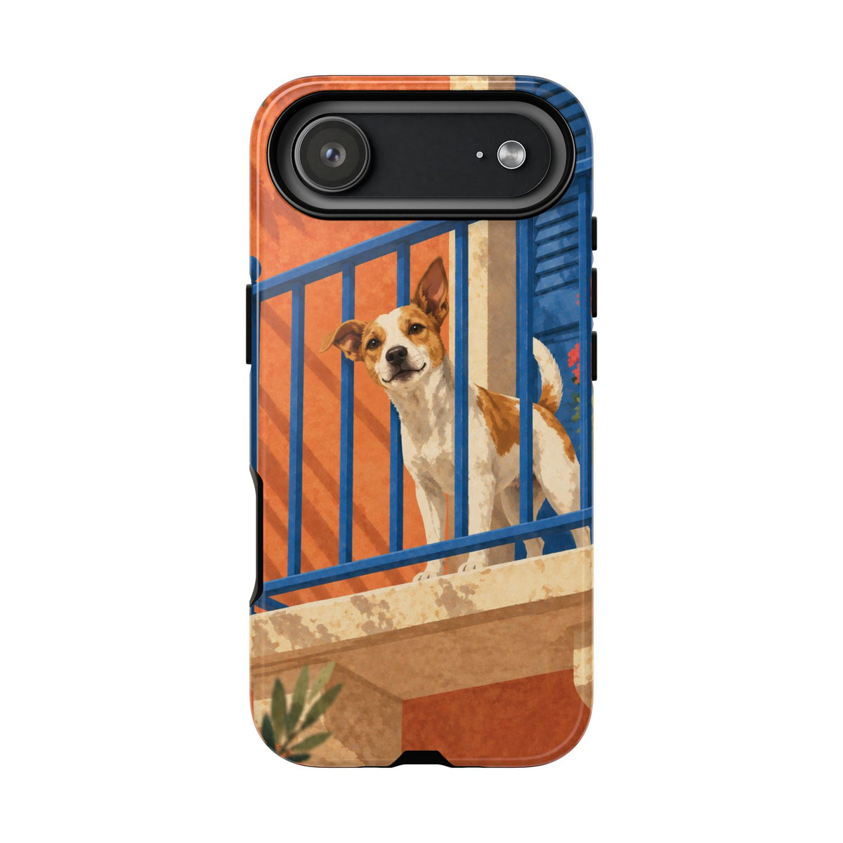 Jack Russell Terrier Balcony Busybody Phone Case - Multicolor Phone Case - iPhone 17 Air / Glossy