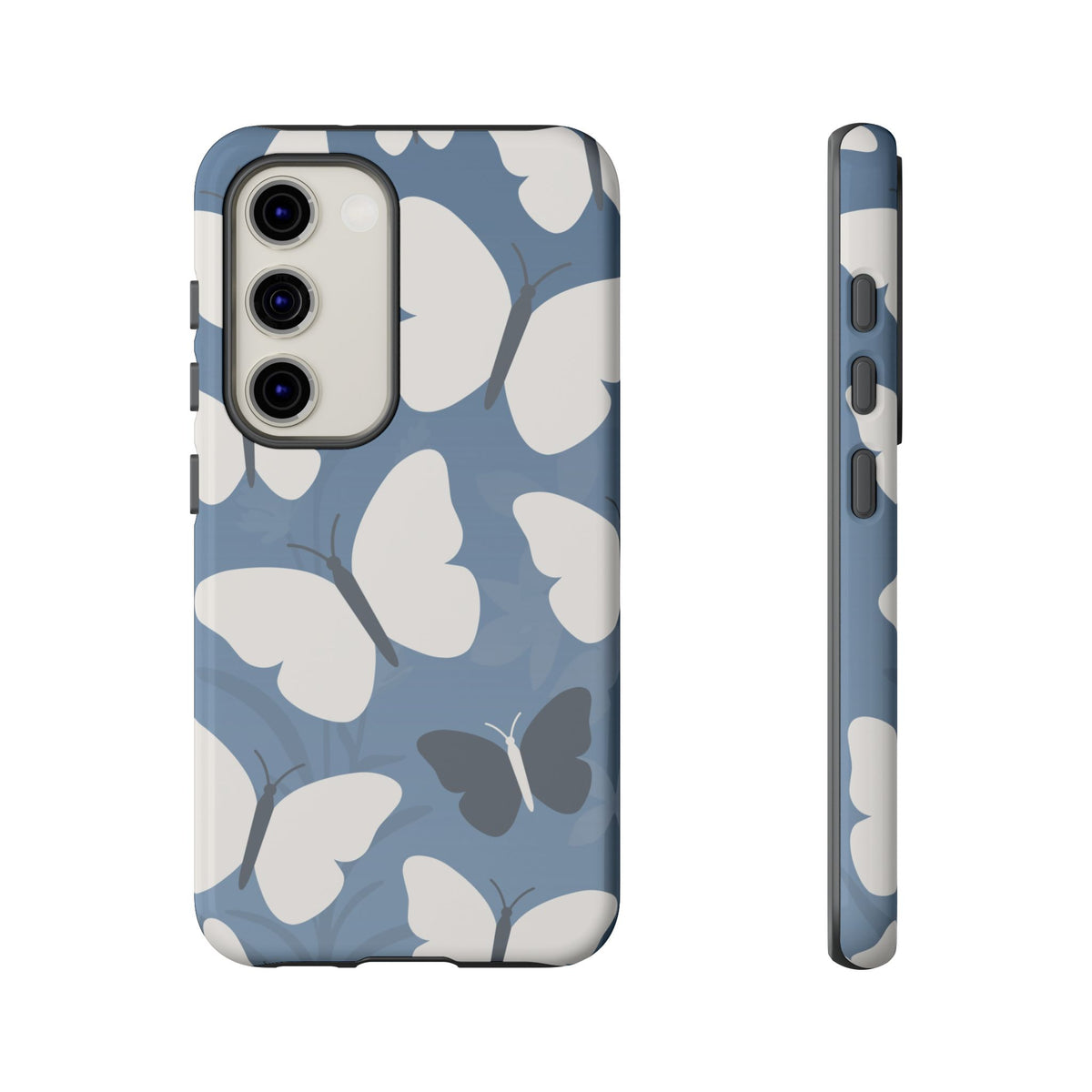 Minimalist Light Blue Butterfly Pattern Phone Case - Blue Phone Case - Samsung Galaxy S23 / Glossy
