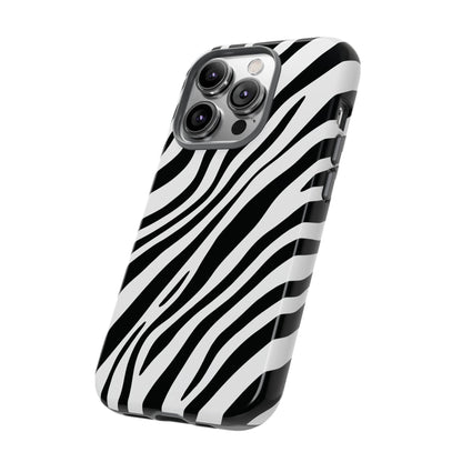 Modern Monochrome Zebra Print Phone Case