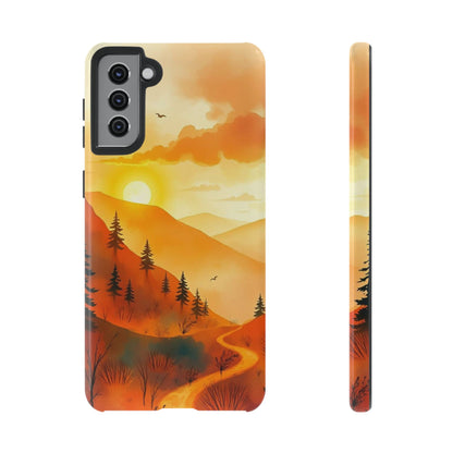 Golden Sunset Design Phone Case - Multicolor Phone Case - Samsung Galaxy S21 Plus / Glossy