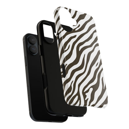 Stylish Mocha Zebra Print Phone Case