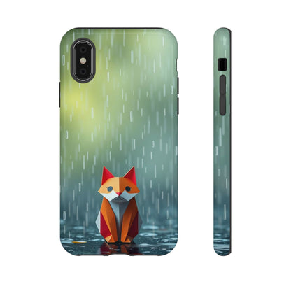 iPhone XS / Glossy Phone Case - Origami ’Soggy Fox’ Design Phone Case