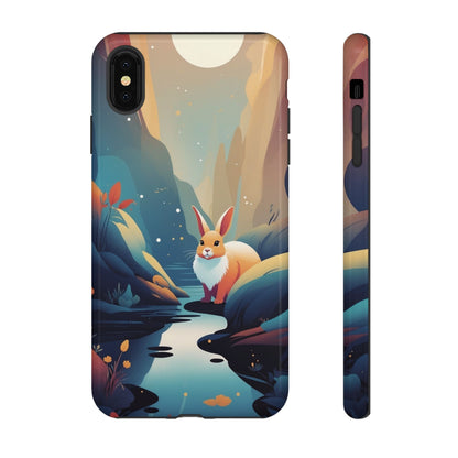 iPhone XS MAX / Glossy Phone Case - Stylised Rabbit Design Phone Case