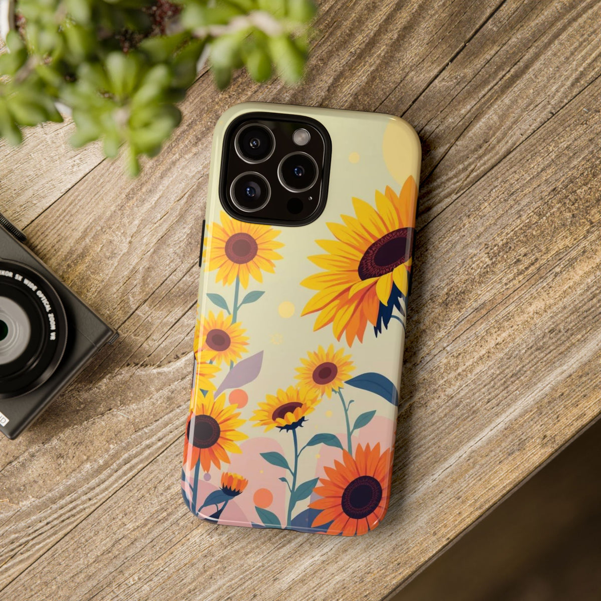 Modern Flat Sunflower Design Phone Case - Multicolor Phone Case