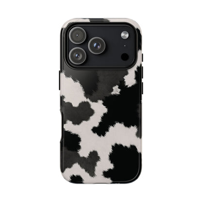 Modern Monochrome Cow Print Phone Case