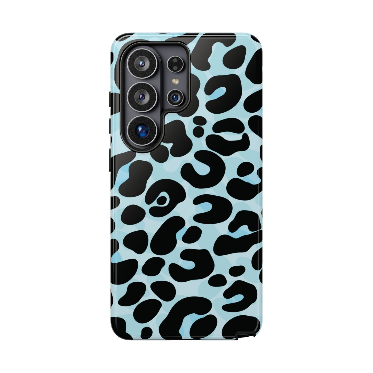 Cool Aqua Leopard Print Phone Case