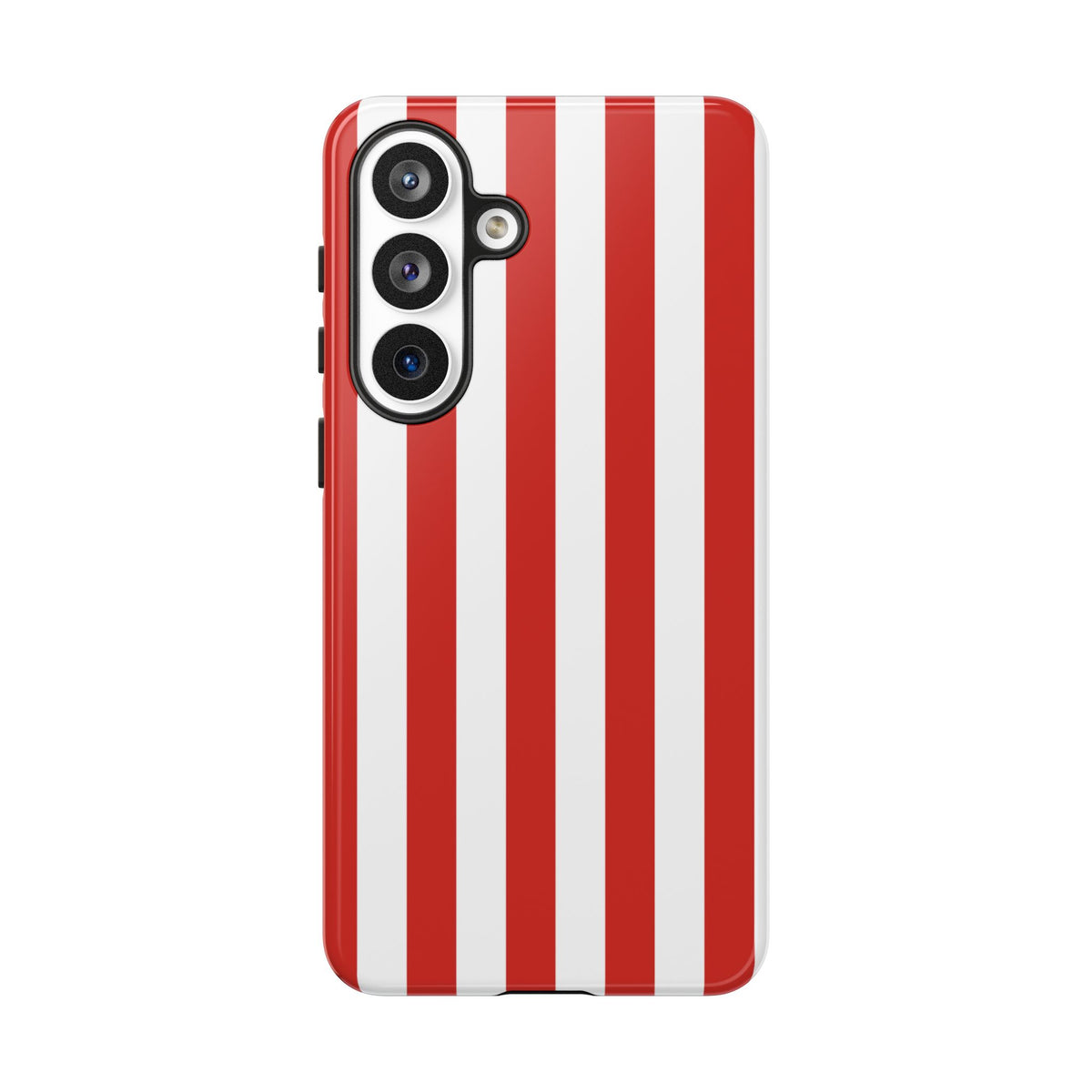 Simple Dark Orange & White Stripe Pattern Phone Case - Orange Phone Case - Samsung Galaxy S26 Plus / Glossy