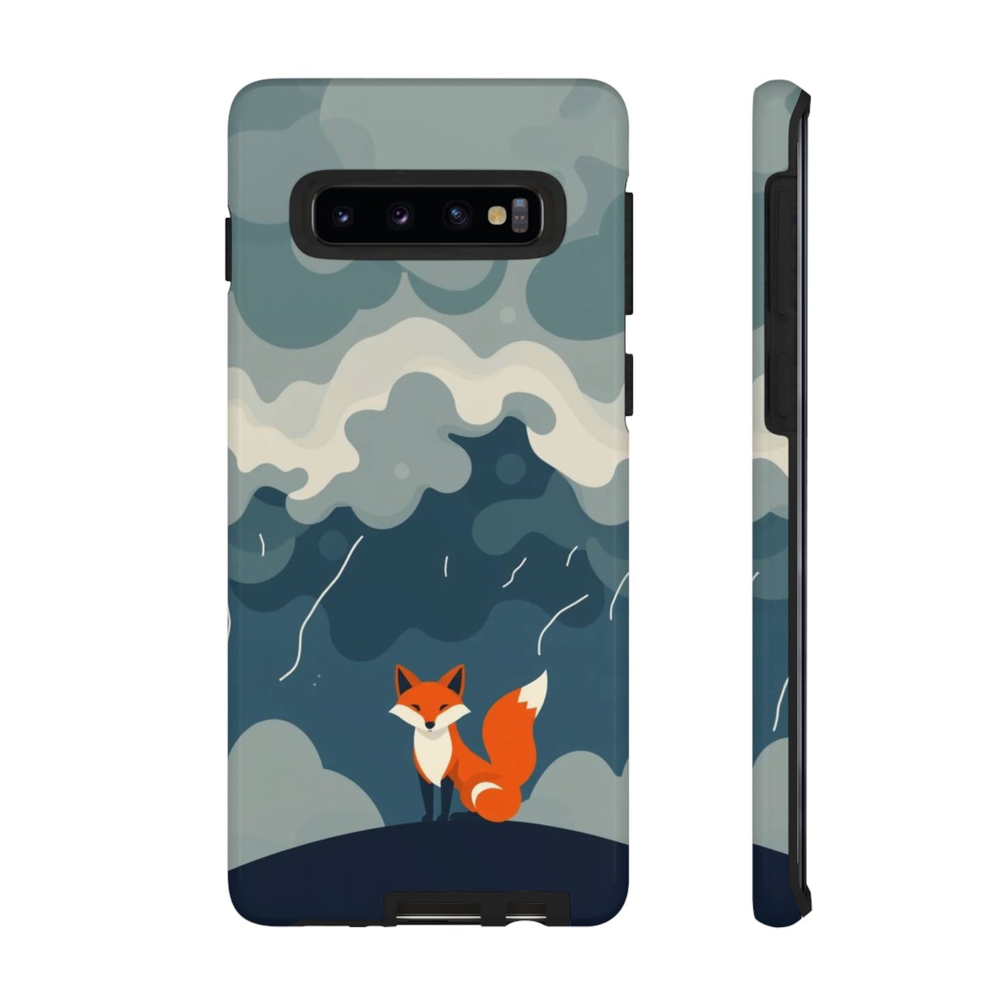 Samsung Galaxy S10 / Glossy Phone Case - Stormy Fox Design Phone Case