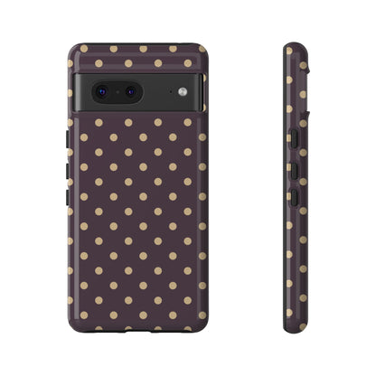 Purple with Yellow Dot Pattern Phone Case