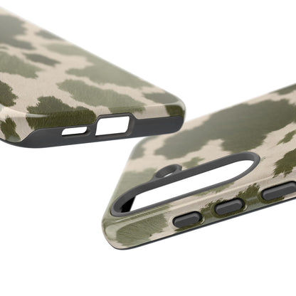 Stylish Olive Green Cow Print Phone Case