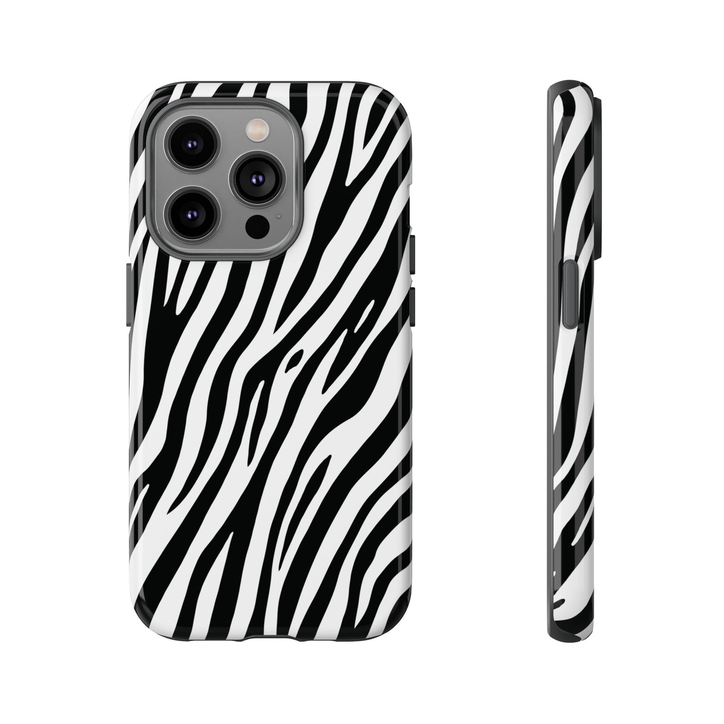 Monochrome Tiger Print Phone Case