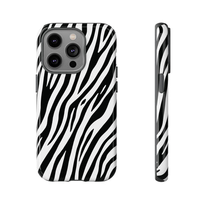 Monochrome Tiger Print Phone Case