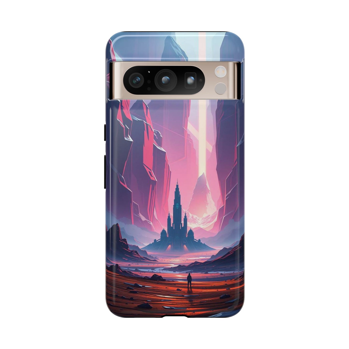 Google Pixel 8 Pro / Glossy Phone Case - Alien Fortress Design Phone Case