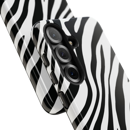 Modern Monochrome Zebra Print Phone Case