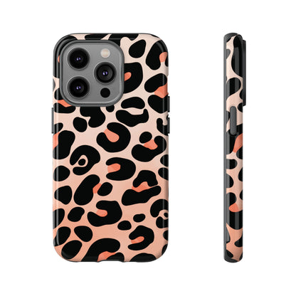 Elegant Peach Leopard Print Phone Case