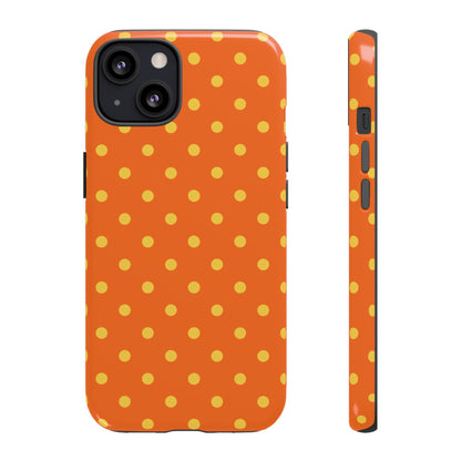 Trendy Orange & Yellow Dot Pattern Phone Case
