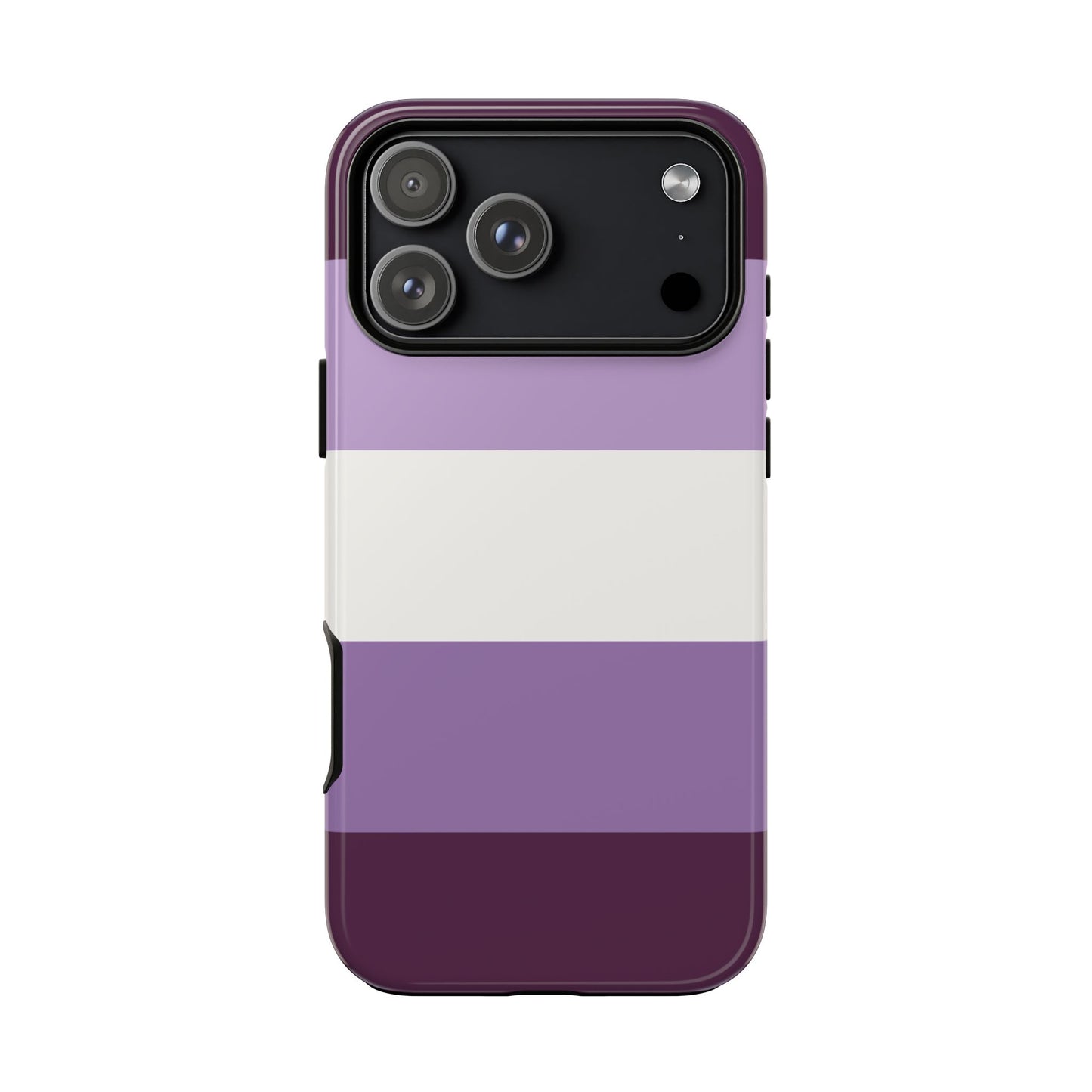 iPhone 17 Pro Max / Glossy Phone Case - Purple Stripe Pattern Phone Case