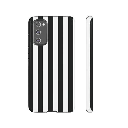 Simple Black & White Stripe Pattern Phone Case - White Phone Case - Samsung Galaxy S20 FE / Glossy