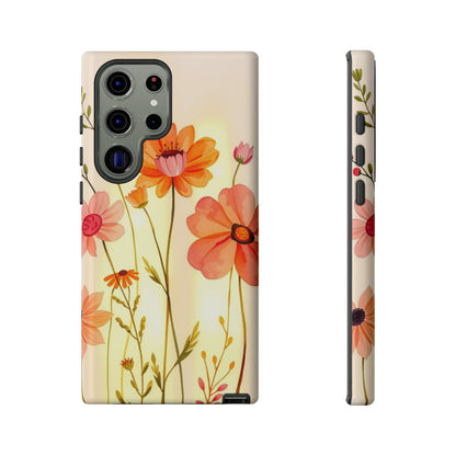 Samsung Galaxy S23 Ultra / Glossy Phone Case - Watercolour Bunch of Wildflowers Design Phone Case