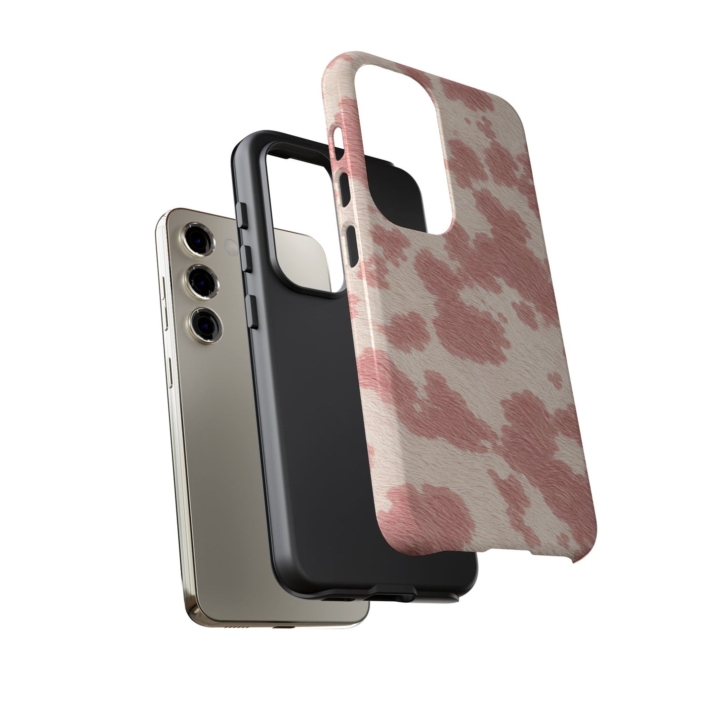 Pretty Blush Cow Print Phone Case