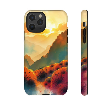 iPhone 11 Pro / Glossy Phone Case - Ideallic Watercolour Sunset Design Phone Case