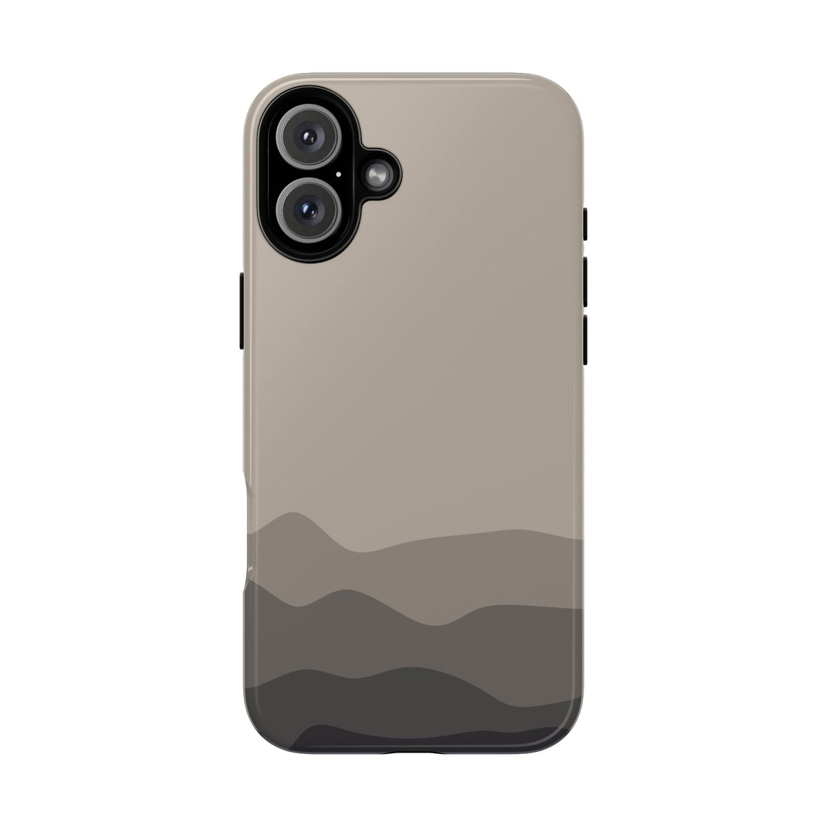 Beige Abstract Waves Protective Phone Case - Beige Phone Case - iPhone 16 Plus / Glossy