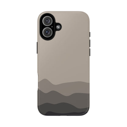 Beige Abstract Waves Protective Phone Case - Beige Phone Case - iPhone 16 Plus / Glossy