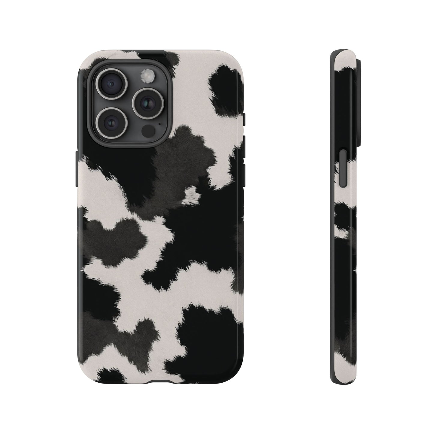 Modern Monochrome Cow Print Phone Case