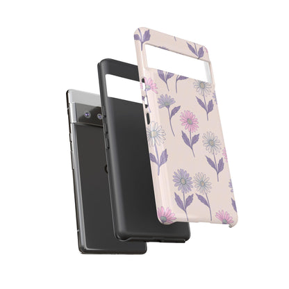 Pretty Pink & Purple Daisy Pattern Phone Case
