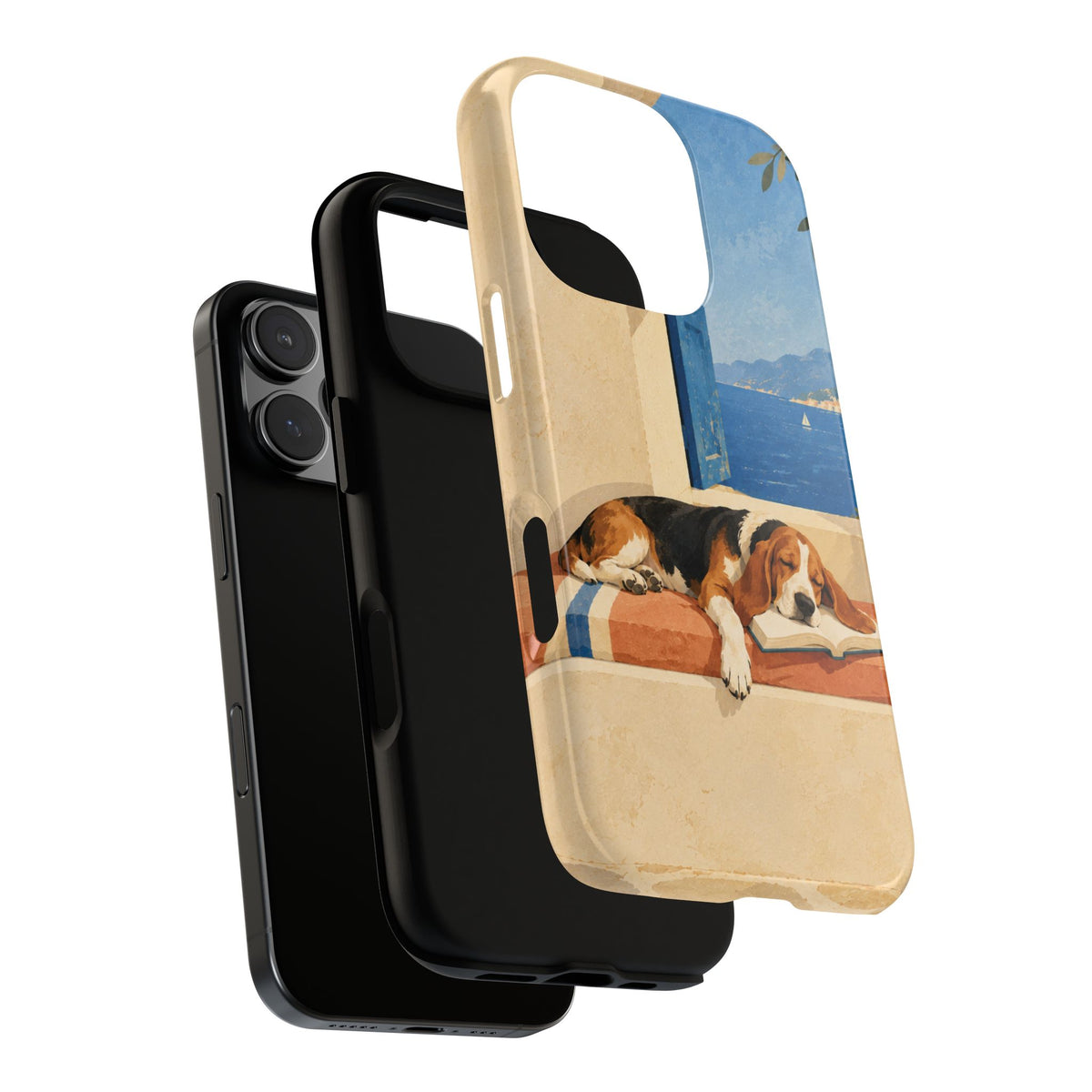 Basset Hound Unfinished Chapter Phone Case - Multicolor Phone Case