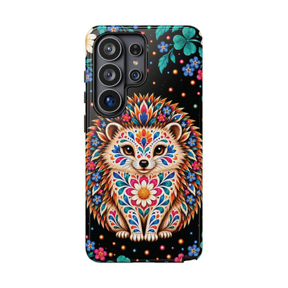Vibrant Orange and Turquoise Calavera Hedgehog Phone Case - Multicolor Phone Case - Samsung Galaxy S26 Ultra / Glossy