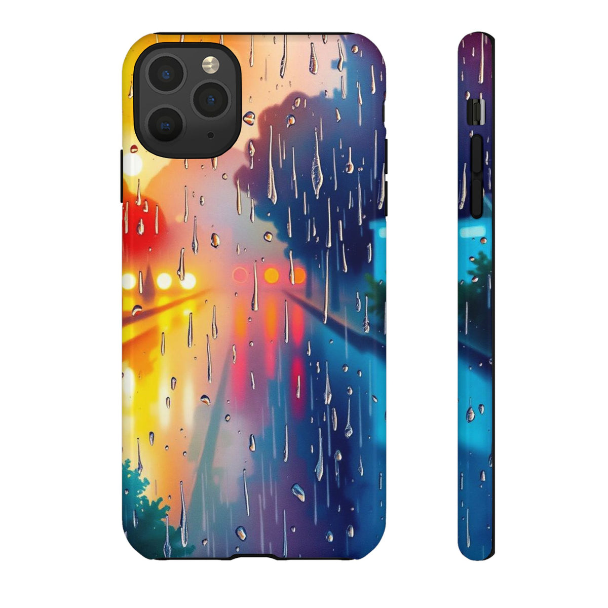 Electric Rain Watercolour Design Phone Case - Multicolor Phone Case - iPhone 11 Pro Max / Glossy