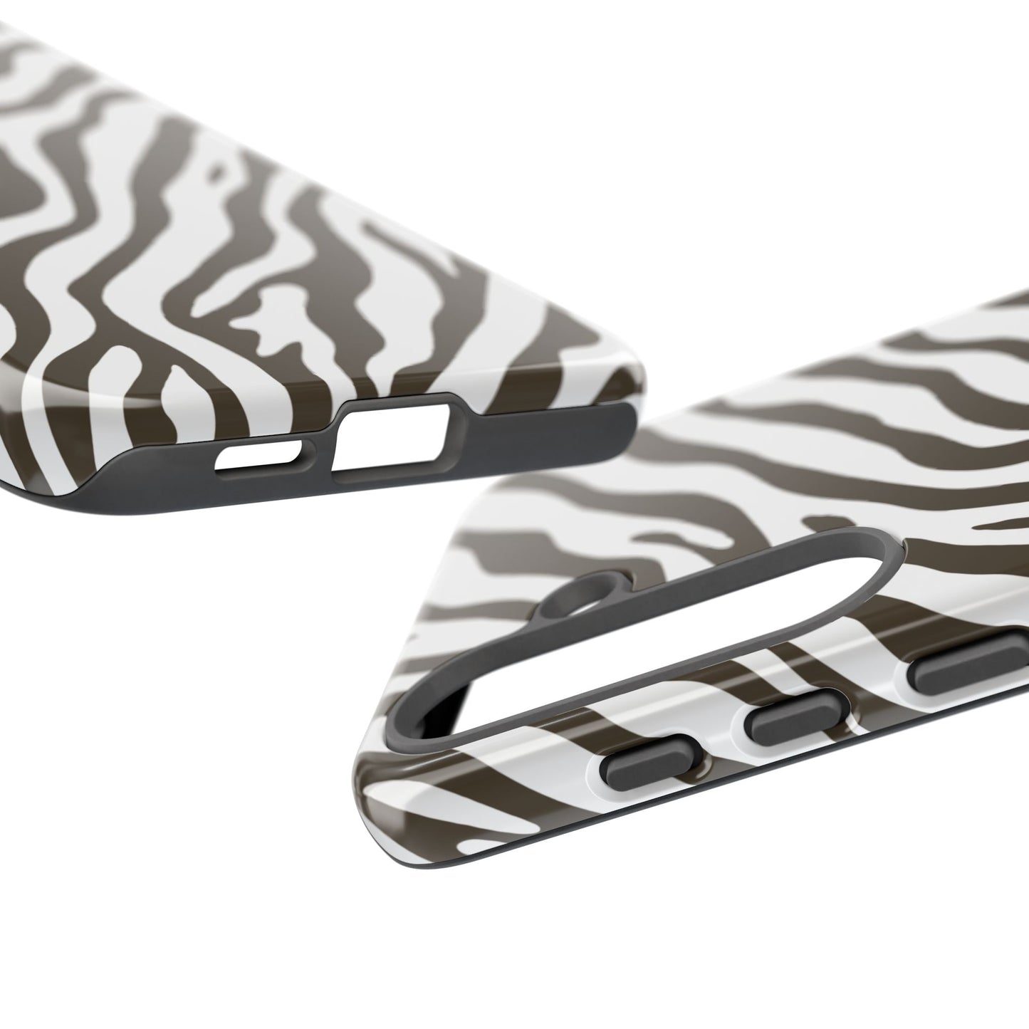 Stylish Mocha Zebra Print Phone Case