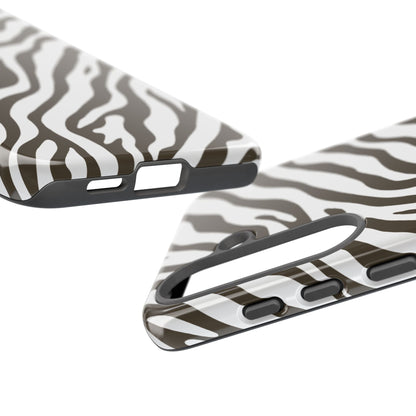 Stylish Mocha Zebra Print Phone Case