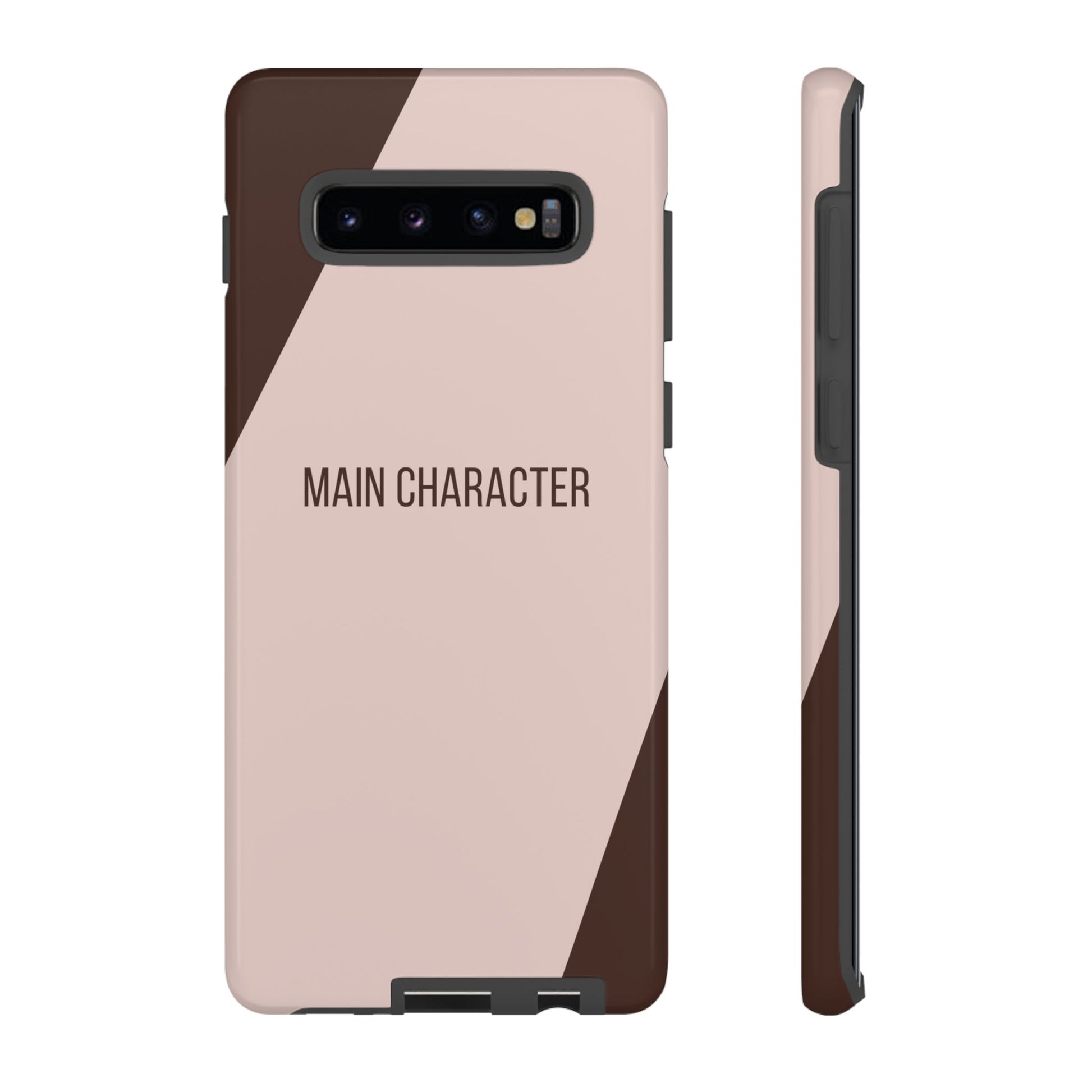 Phone Case - Sassy Statement Case ’Main Character’ in Pink & Brown
