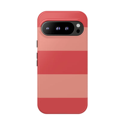 Google Pixel 9 Pro / Glossy Phone Case - Pink Horizontal Stripe Pattern Phone Case