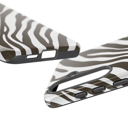 Modern Mocha Zebra Print Phone Case