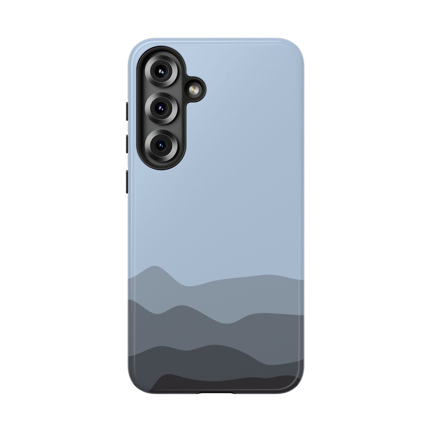 Blue Abstract Waves Protective Phone Case - Blue Phone Case - Samsung Galaxy S25 Plus / Glossy