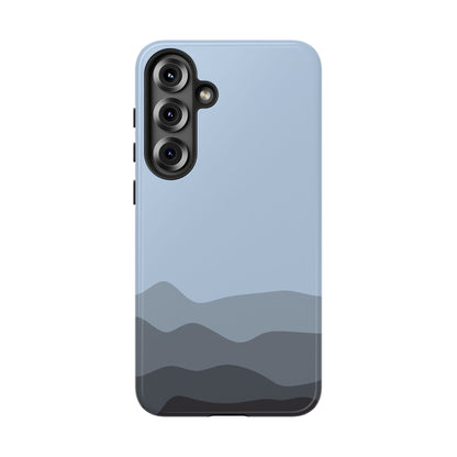 Blue Abstract Waves Protective Phone Case - Blue Phone Case - Samsung Galaxy S25 Plus / Glossy