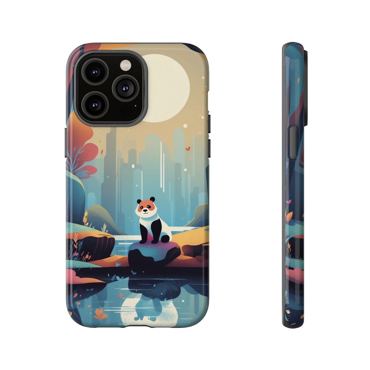 Stylised Panda Design Phone Case - Multicolor Phone Case - iPhone 14 Pro Max / Glossy