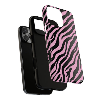 Stylish Blush Zebra Print Phone Case