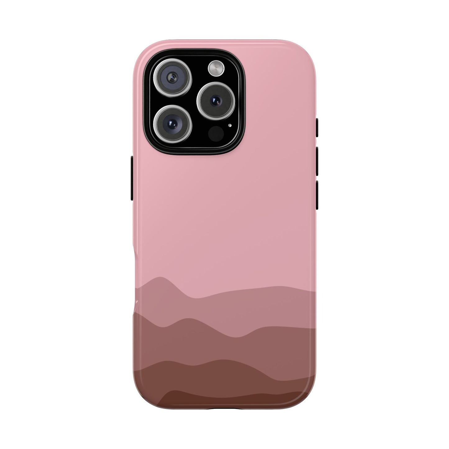 Pink Abstract Waves Protective Phone Case - Pink Phone Case - iPhone 16 Pro / Glossy