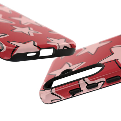 Cherry Red Doodle Star Phone Case