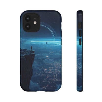 iPhone 12 Mini / Glossy Phone Case - Orbital Ring Horizon Sci-fi Phone Case