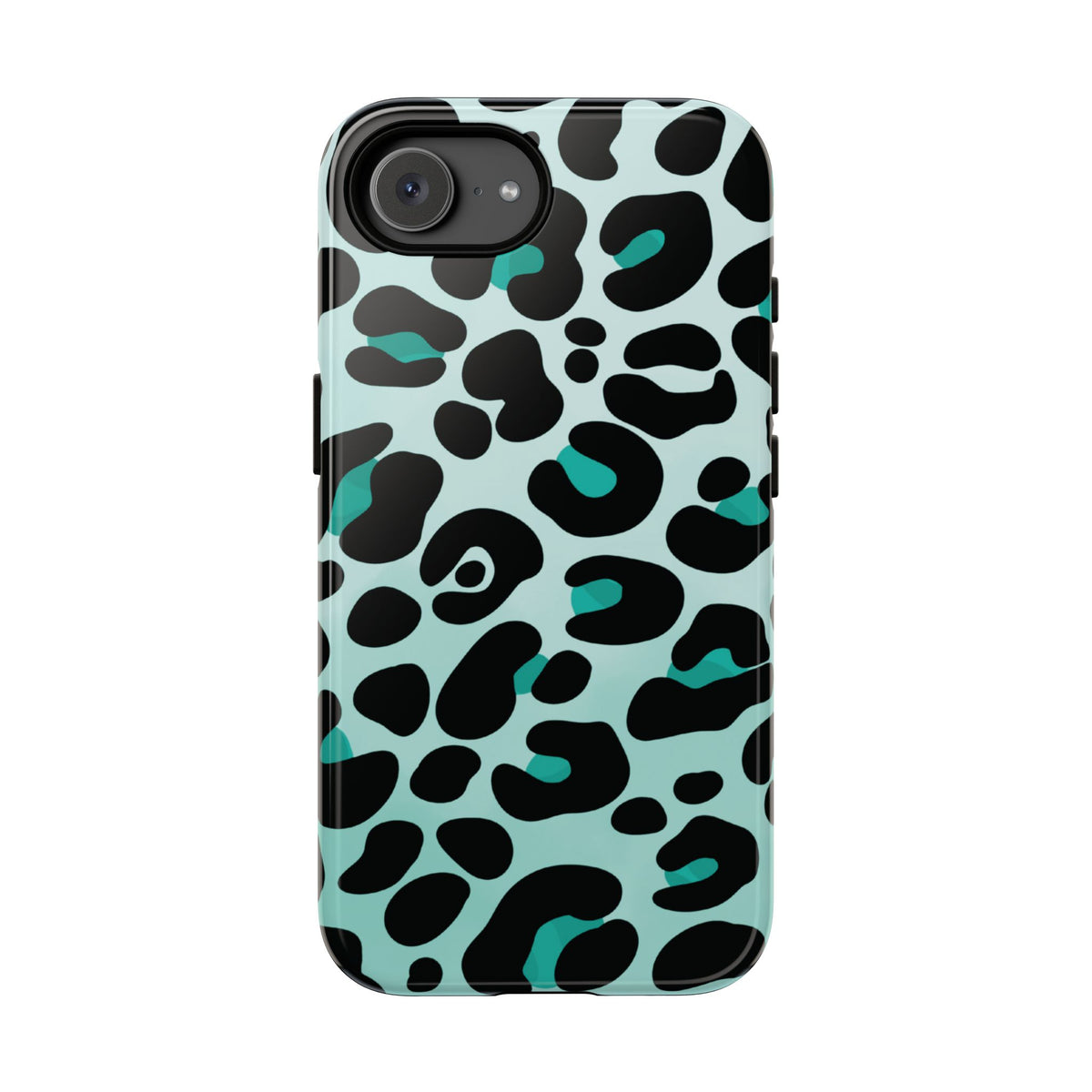 Cool Aqua Leopard Print Phone Case - Pink Phone Case - iPhone 17e / Glossy