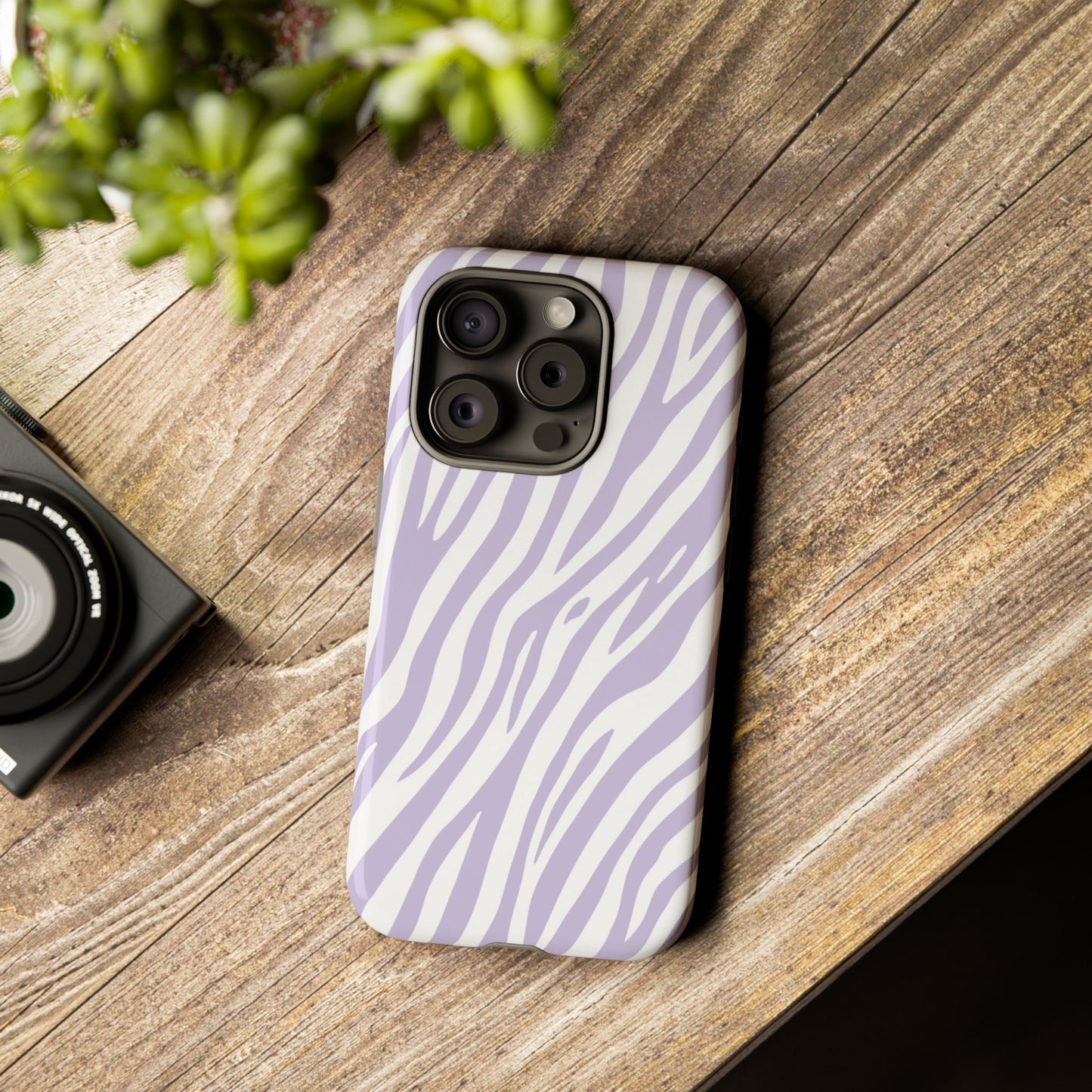 Lavender Tiger Print Phone Case